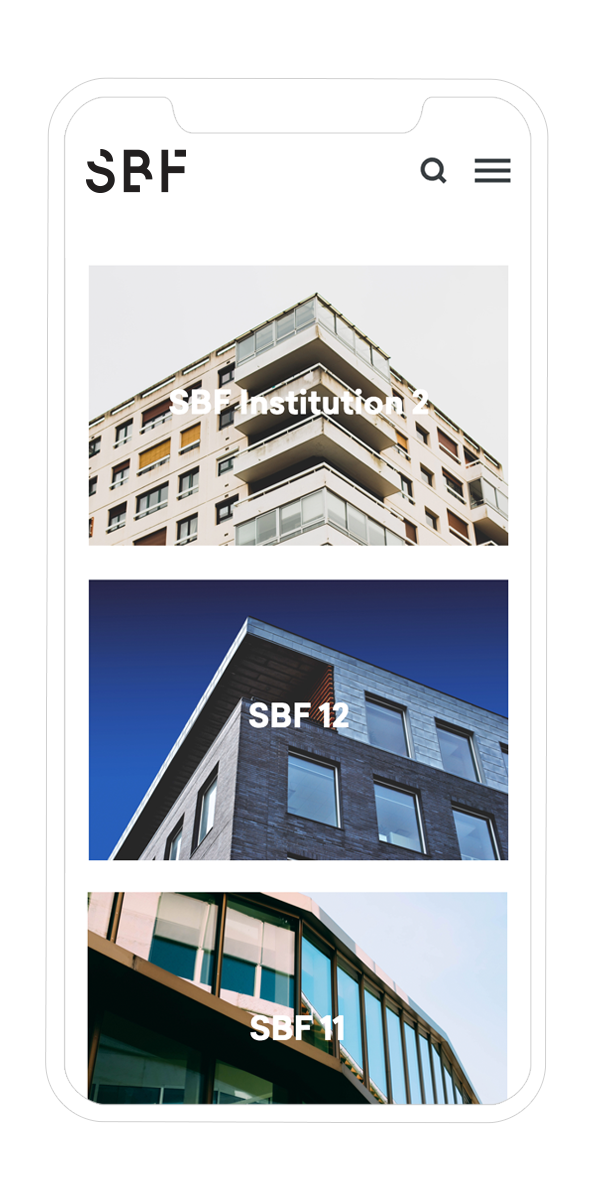 SBF website mobile