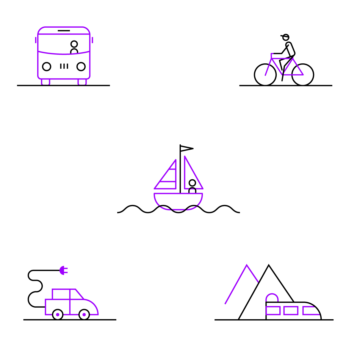 Schyst Resande icon illustrations