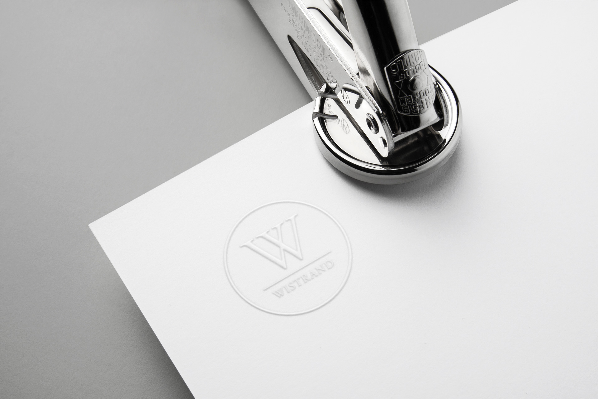 Wistrand logo paper stamp